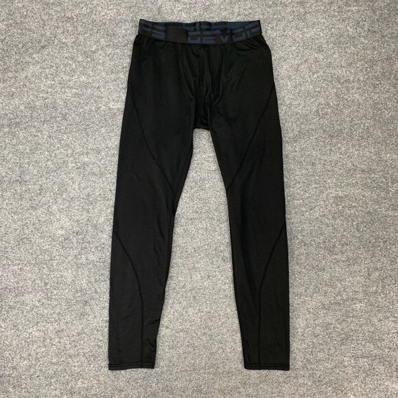 Devops Tights Mens M Medium Black Elastic Waist Fitted Base Layer Stretch - Picture 2 of 10